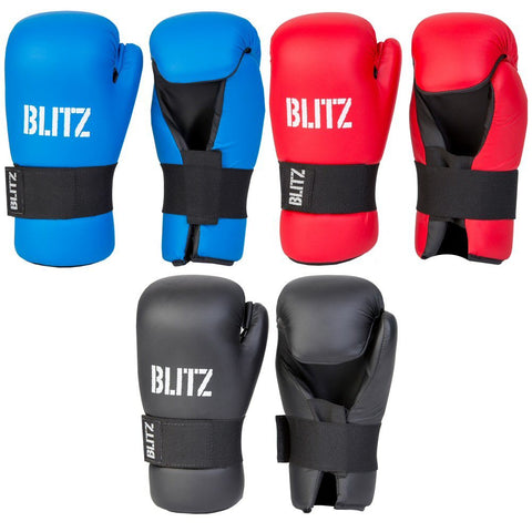 Blitz PU Semi Contact Open Palm Gloves