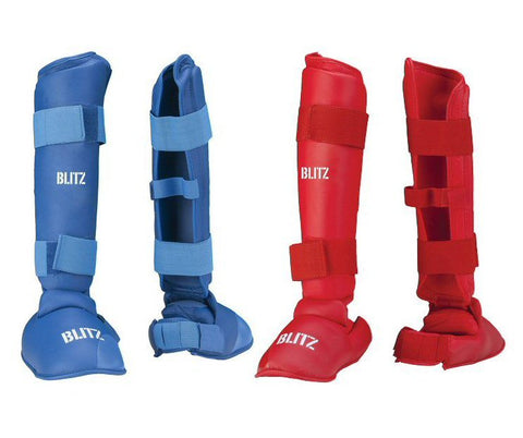 Blitz Karate PU Elite Shin With Removable Foot