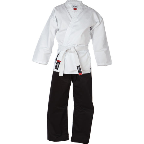 Kids Mixed (Black & White) Polycotton Student Karate Suit - 7oz