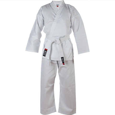 Kids White Polycotton Lightweight Karate Suit - 6oz